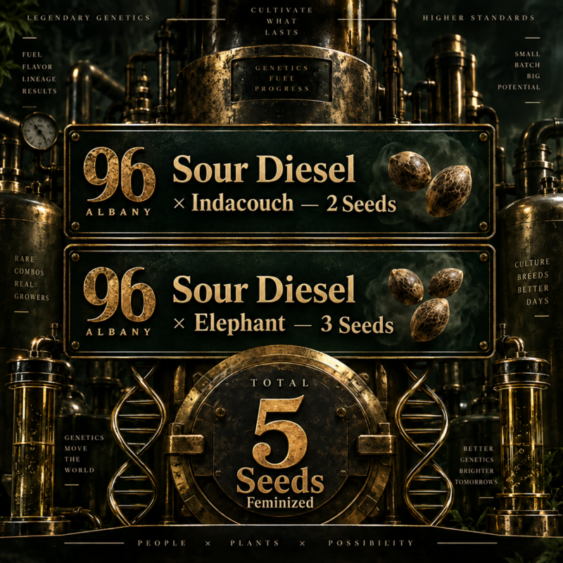 96 Albany Sour Diesel x Indacouch 2 Seeds - Albany Sour Diesel x Elephant 3 Seeds